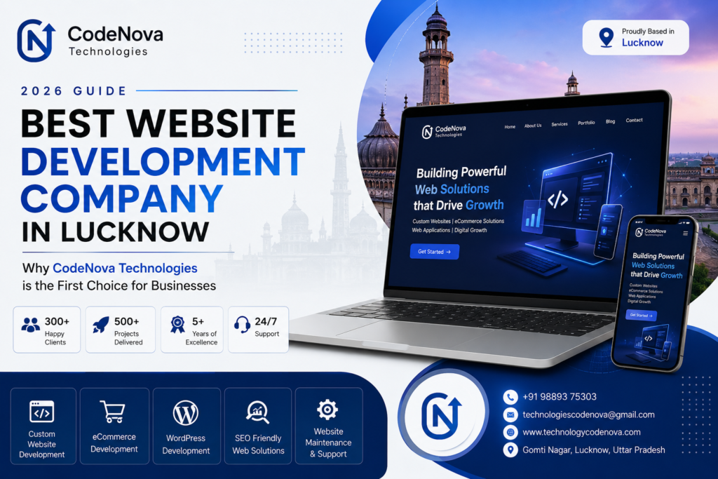Best Website Development Company in Lucknow - CodeNova Technologies Website Development Services